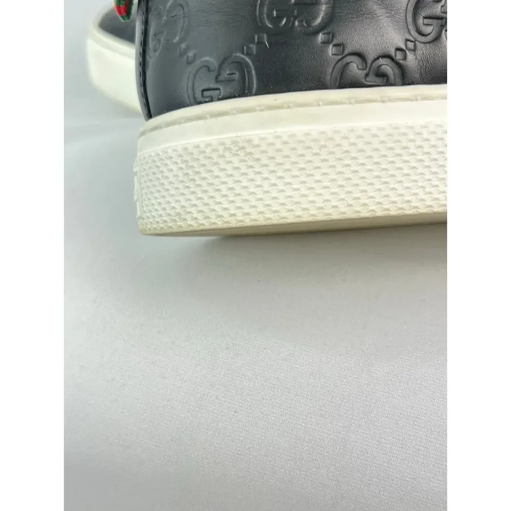Authentic Gucci Dublin Men's Black Quilted GG Leather Slip-On Sneakers